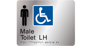 Male Accessible Toilet LH manufactured by Bathurst Signs