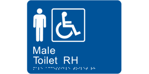 Male Accessible Toilet RH manufactured by Bathurst Signs