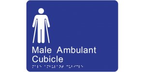 Male Ambulant Cubicle manufactured by Bathurst Signs