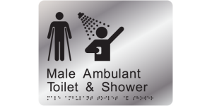 Male Ambulant Toilet and Shower manufactured by Bathurst Signs