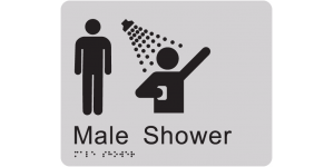 Male Shower manufactured by Bathurst Signs