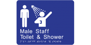 Male Staff Toilet & Shower manufactured by Bathurst Signs