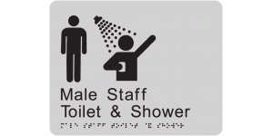 Male Staff Toilet & Shower manufactured by Bathurst Signs