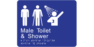 Male Toilet Ambulant Toilet and Shower manufactured by Bathurst Signs