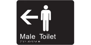 Male Toilet (Left Arrow) manufactured by Bathurst Signs