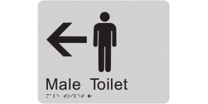 Male Toilet (Left Arrow) manufactured by Bathurst Signs