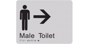 Male Toilet (Right Arrow) manufactured by Bathurst Signs