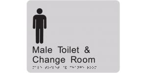 Male Toilet and Change Room manufactured by Bathurst Signs