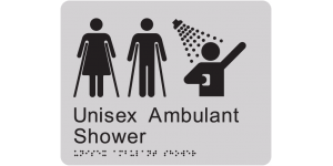 Unisex Ambulant Shower manufactured by Bathurst Signs