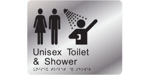 Unisex Toilet and Shower manufactured by Bathurst Signs