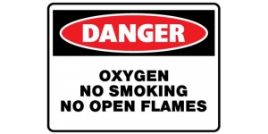 DANGER OXYGEN NO SMOKING NO OPEN FLAMES