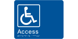 Wheelchair Access Braille Tactile Sign manufactured by Bathurst Signs