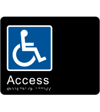 Wheelchair Access Braille Tactile Sign