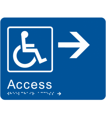 Wheelchair Access - Right - Braille Tactile Sign