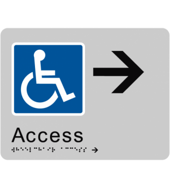 Wheelchair Access - Right -  Braille Tactile Sign