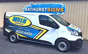 Bathurst Signs Smith Security vehicle